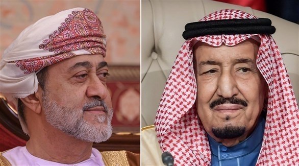 العاهل السعودي الملك سلمان بن عبد العزيز وسلطان عمان هيثم بن طارق (أرشيف)