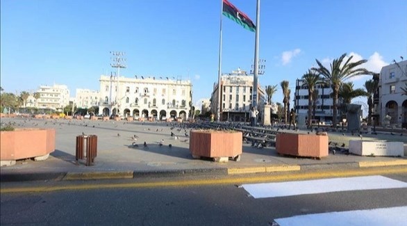 ساحة الشهداء في طرابلس أثناء الحظر (أرشيف)