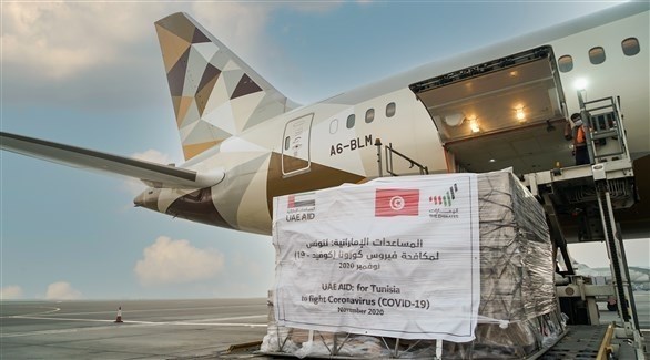 شحن مساعدات إماراتية إلى تونس (أرشيف)