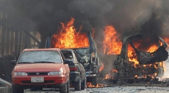 احتراق سيارات بعد تفجير سابق في كابول (أرشيف)