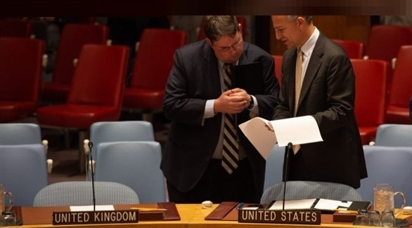 عضوان من البعثتين الأمريكية والبريطانية في مجلس الأمن الدولي (أرشيف)