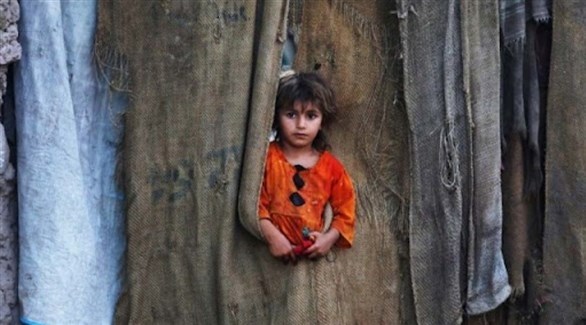 طفلة في مخيم نازحين داخل أفغانستان (أرشيف)