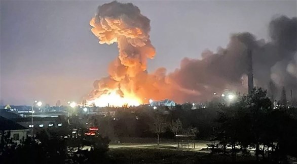 انفجار في أوكرانيا بعد غارة روسية (أرشيف)