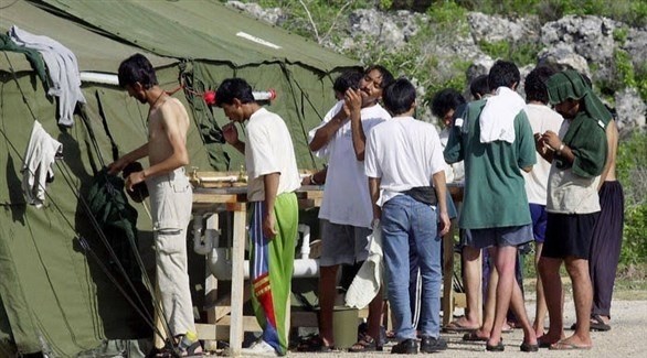 مهاجرون في مركز احتجاز  أسترالي (أرشيف)