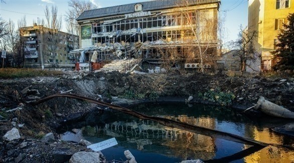 منزل مدمر في باخموت بأوكرانيا (أف ب)