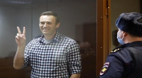 المعارض السياسي الروسي أليكس نافالني خلال جلسة محاكمته (أرشيف)