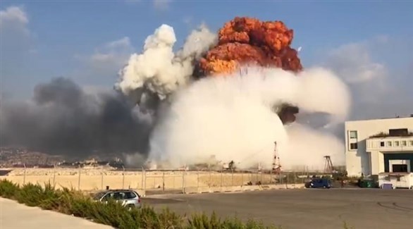 لحظة انفجار مرفأ بيروت (أرشيف)