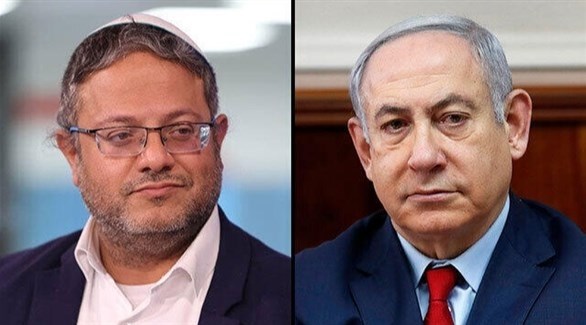 رئيس الوزراء الإسرائيلي المكلف بنيامين نتانياهو والزعيم اليميني المتشدد ايتمار بن غفير.
