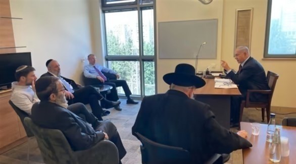نتنياهو في اجتماع مع رؤساء أحزاب اليمين. (موقع واللا)