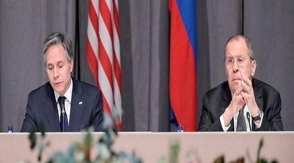 وزيرا الخارجية الروسي سيرغي لافروف والأمريكي أنتوني بلينكن (أ ف ب)
