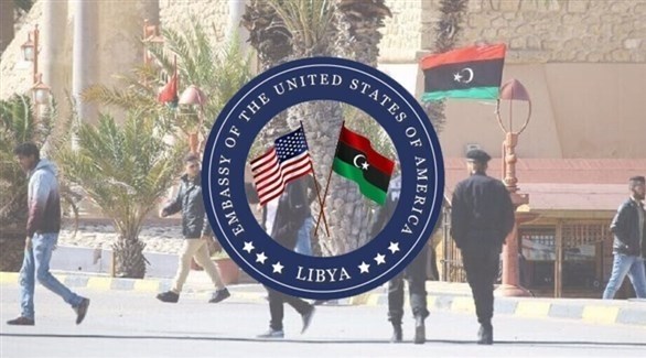 شعار السفارة الأمريكية في ليبيا (أرشيف)