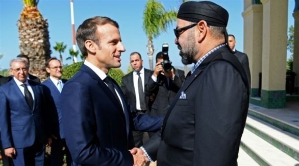ملك المغرب محمد السادس والرئيس الفرنسي إيمانويل ماكرون (أرشيف)
