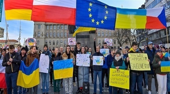 متظاهرون ضد الحرب في أوكرانيا (أرشيف)