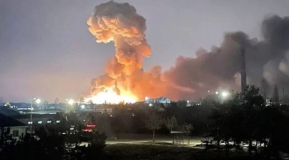 انفجار في كييف بعد غارة روسية (أرشيف)