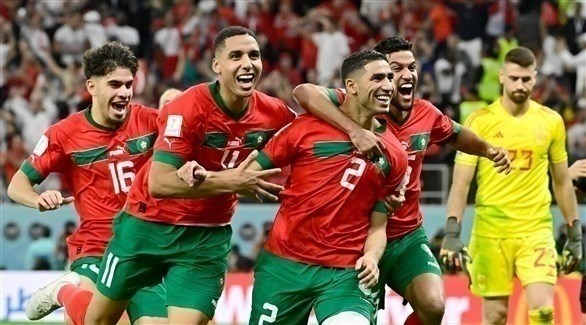 فرحة لاعبي المغرب (وام)