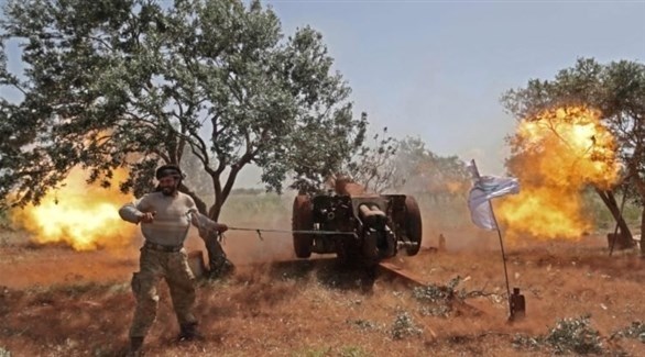 مدفعية للفصائل المسلحة تقصف مواقع للنظام بريف إدلب (أرشيف)
