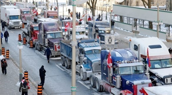 شاحنات تشل الحركة في شوارع أوتاوا الكندية (أرشيف)