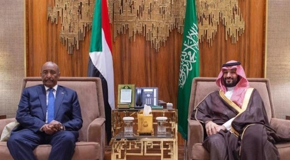 ولي العهد السعودي ورئيس مجلس السيادة السوداني (واس)