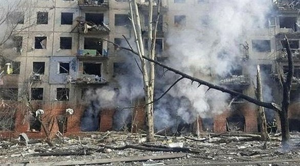 قصف روسي على مدينة في أوكرانيا (أرشيف)