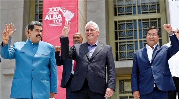 رئيس بوليفيا ورئيس كوبا ورئيس فنزويلا (الإعلام المحلي)