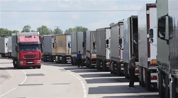 شاحنات على الحدود الأوكرانية البولندية (أرشيف)