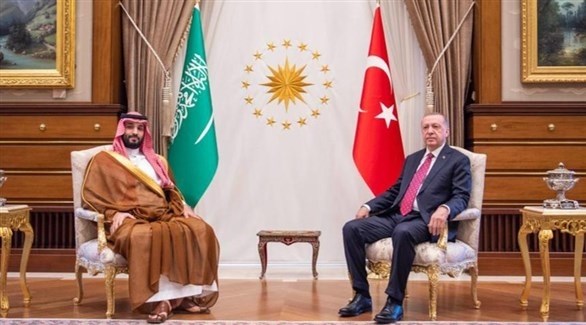 الرئيس التركي رجب طيب أردوغان وولي عهد السعودية الأمير محمد بن سلمان (واس)