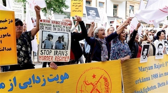 متظاهرون في السويد ضد إيران (أرشيف)