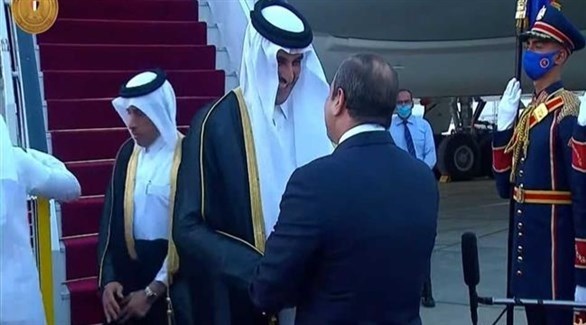 الرئيس المصري عبد الفتاح السيسي يستقبل أمير قطر الشيخ تميم بن حمد آل ثاني اليوم (الأهرام)  