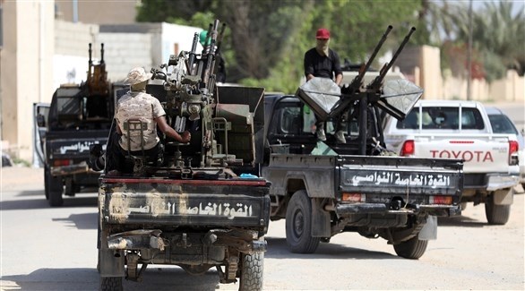 مسلحون من ميليشيا كتيبة النواصي في ليبيا (أرشيف) 