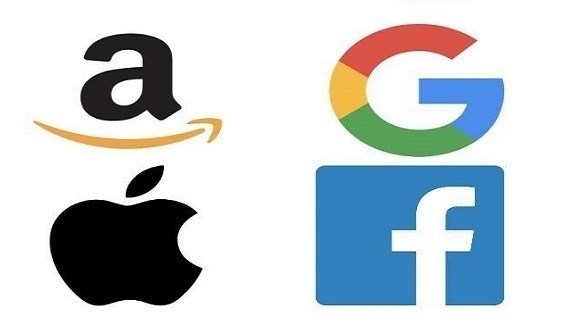 شعارات غوغل وأمازون وفيس بوك وأبل (أرشيف)