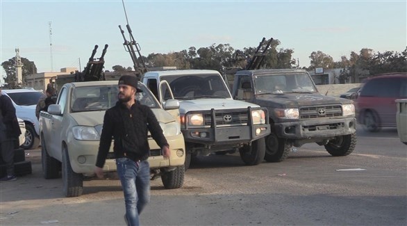 أرتال مسلحة في طرابلس الليبية (أرشيف)