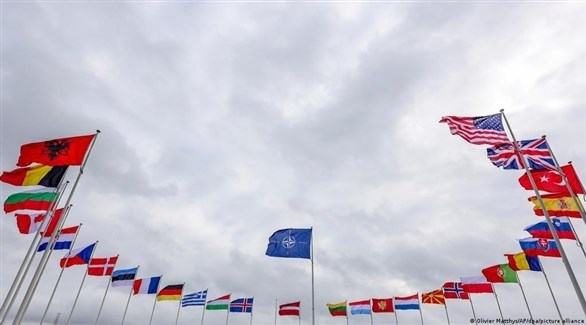 أعلام الدول المشاركة في تحالف شمال الأطلسي (أرشيف / د ب أ)