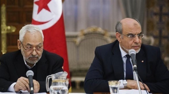رئيس الحكومة التونسية السابق حمادي الجبالي ورئيس حركة النهضة راشد الغنوشي (أرشيف)