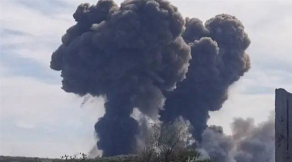 انفجار سابق في شبه جزيرة القرم التي ضمتها روسيا من أوكرانيا (أرشيف)