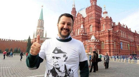 زعيم حزب الرابطة الإيطالي اليميني المتطرف ماتيو سالفيني في موسكو (أرشيف)