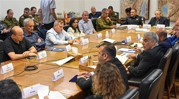 اجتماع للحكومة الإسرائيلية خلال التصعيد على غزة (رويترز)