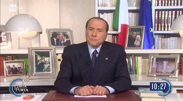 رئيس الوزراء الإيطالي السابق سيلفيو برلسكوني خلال المقابلة التلفزيونية (أرشيف) 