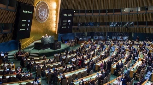 جلسة تصويت في الجمعية العامة للأمم المتحدة (أرشيف)