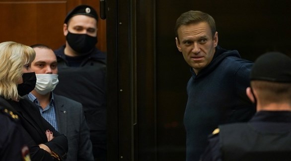 المعارض الروسي أليكس نافالني خلال جلسة محاكمته (أرشيف)
