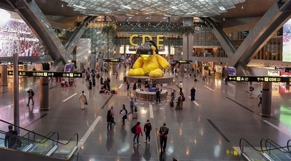 مسافرون في مطار حمد الدولي بالدوحة (أرشيف)