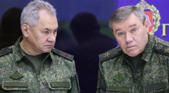 رئيس الأركان الروسي فاليري جيراسيموف ووزير الدفاع سيرغي شويغو.