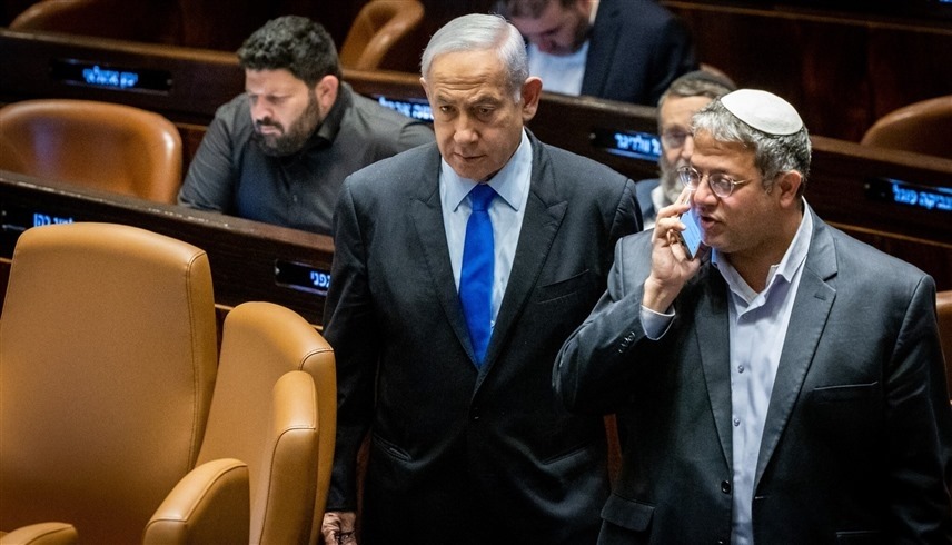 رئيس الوزراء الإسرائيلي بنيامين نتانياهو ووزير الأمن القومي إيتمار بن غفير (أرشيف)