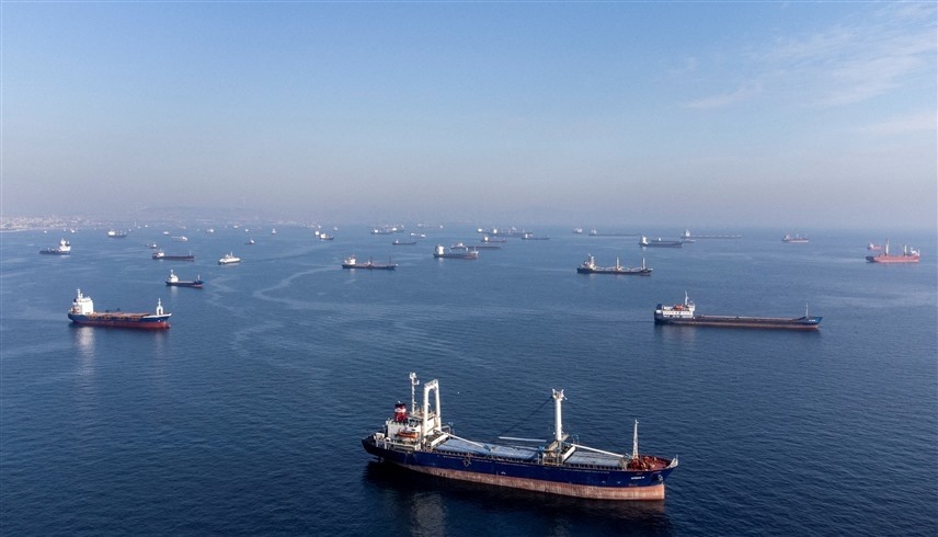 سفن تصدير الحبوب في البحر الأسود (رويترز)