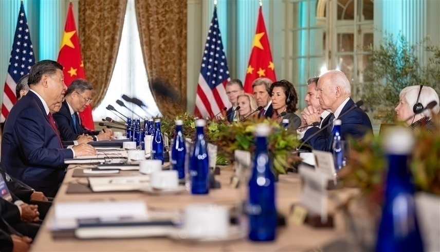 الرئيسان الأمريكي بايدن والصيني شي جين بينغ في لقاء الأربعاء (إكس)