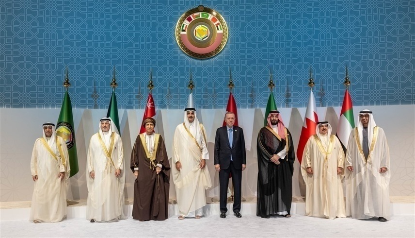 قادة مجلس التعاون الخليجي بمشاركة الرئيس التركي بحثوا التحديات التي تواجه المنطقة (إكس)