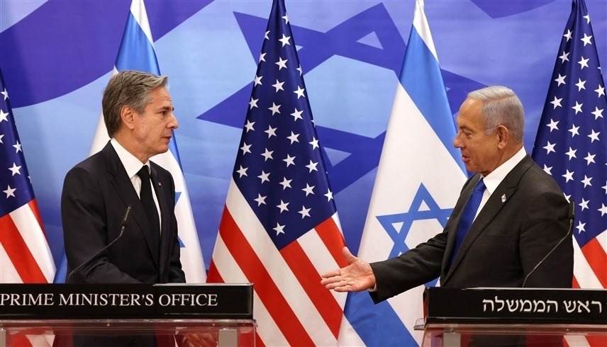 رئيس الوزراء الإسرائيلي ووزير الخارجية الأمريكي في مؤتمر صحافي بالقدس (رويترز)
