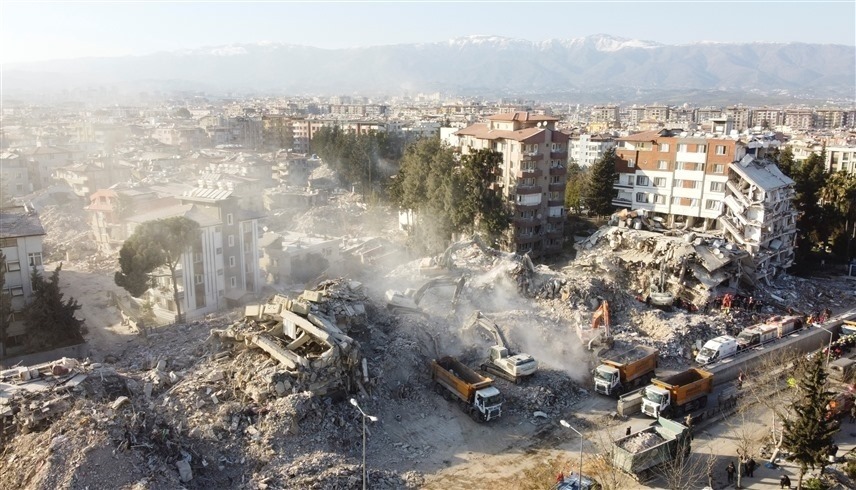 نطاق تأثر المناطق بالزلزال التركي (رويترز)