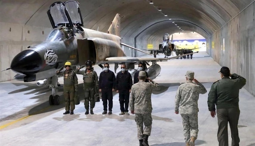 قاعدة جوية إيرانية تحت الأرض. (رويترز)