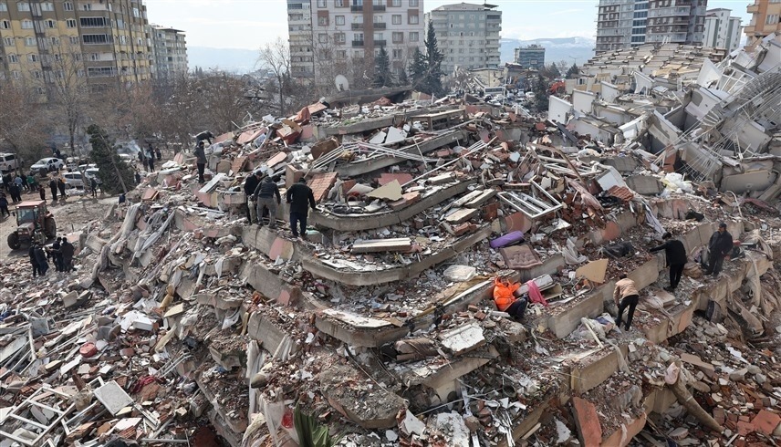 دمار كبير في مبان بتركيا بسبب زلزال فبراير الماضي (أرشيف) 