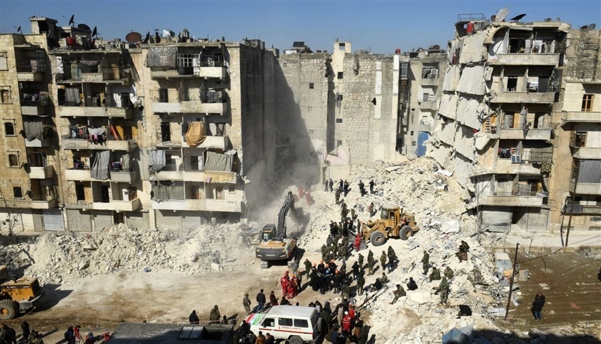 جانب من أضرار الزلزال في شمال غرب سوريا (أرشيف)